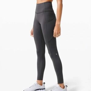 LULULEMON Fast and Free High-Rise Tight 28", Brushed Nulux, size 0